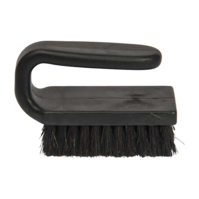 ESD Safe Curved Handle Brush, Conductive Bristles, Polypropylene, 4in OAL